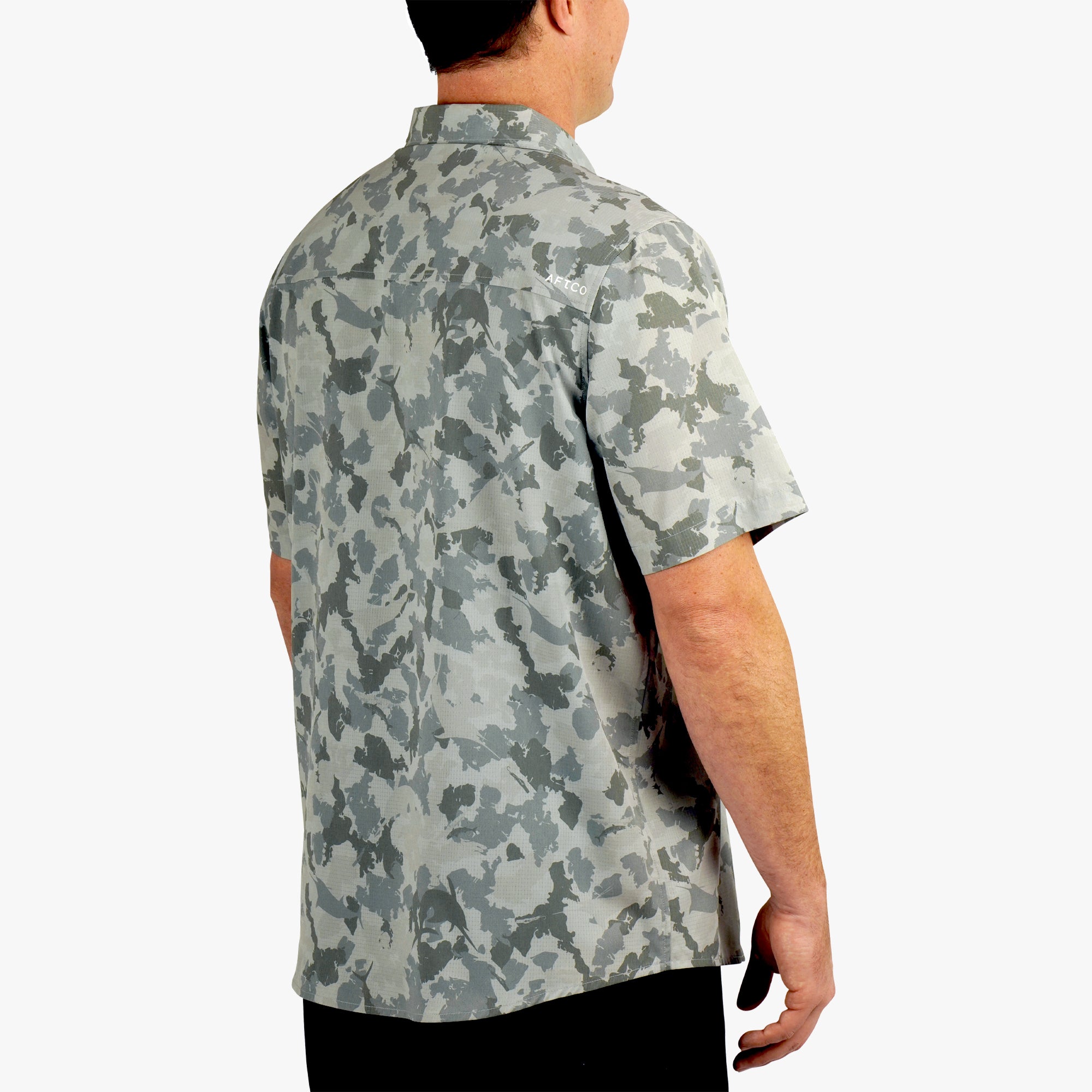 Air-O Mesh Printed SS Button Down Shirt - Image 6