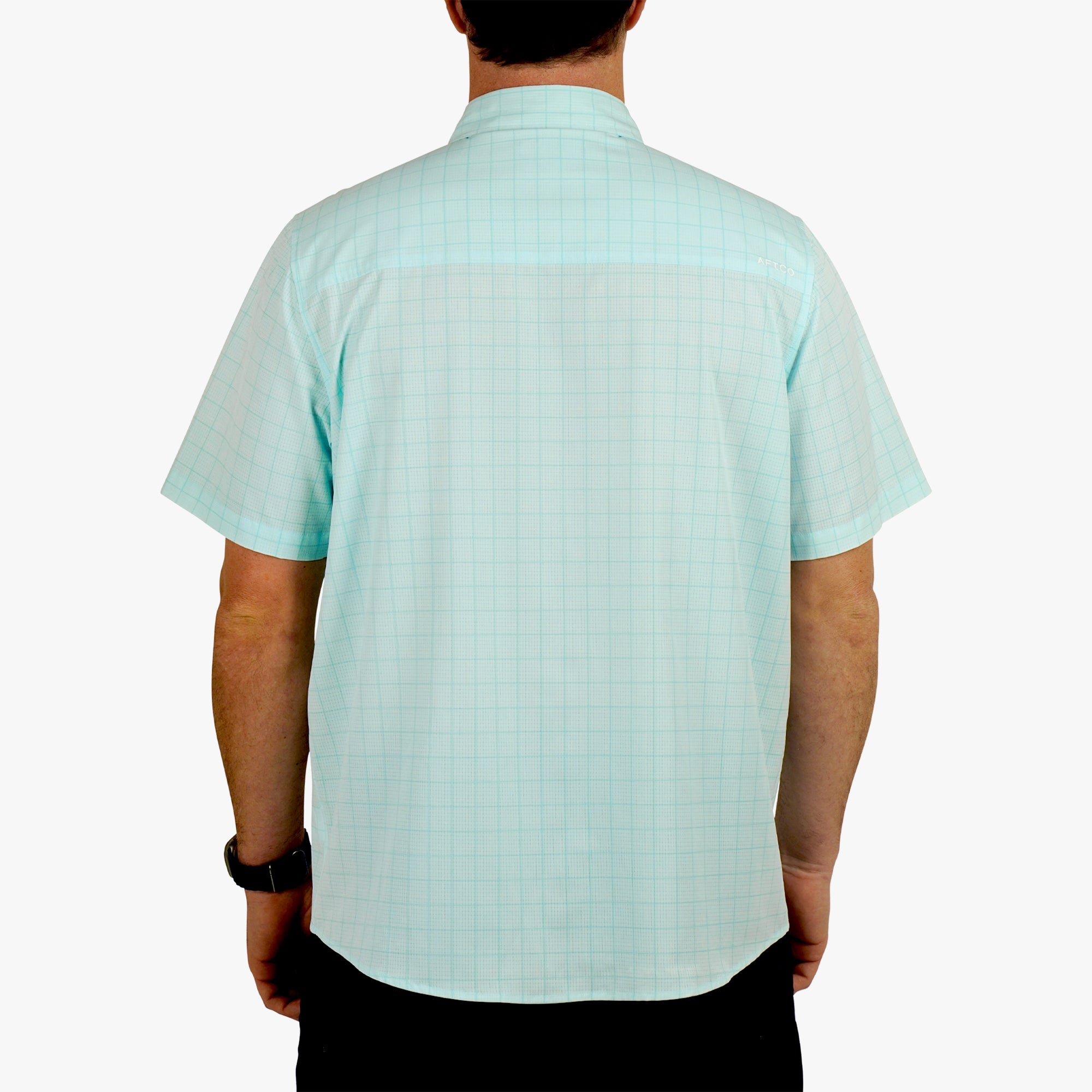 Air-O Mesh Printed SS Button Down Shirt - Image 8