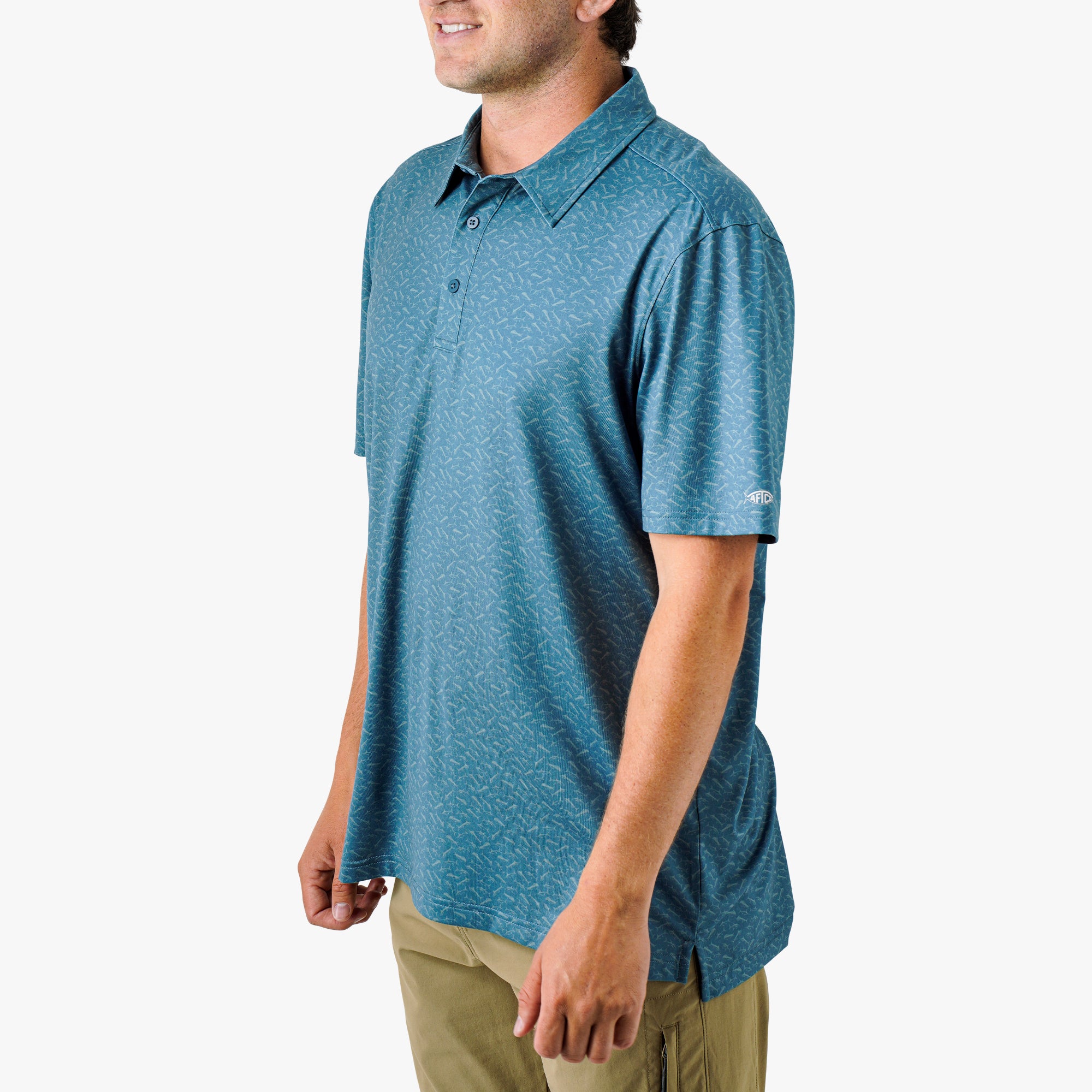 Cypress Printed Performance Polo Shirt - Image 3