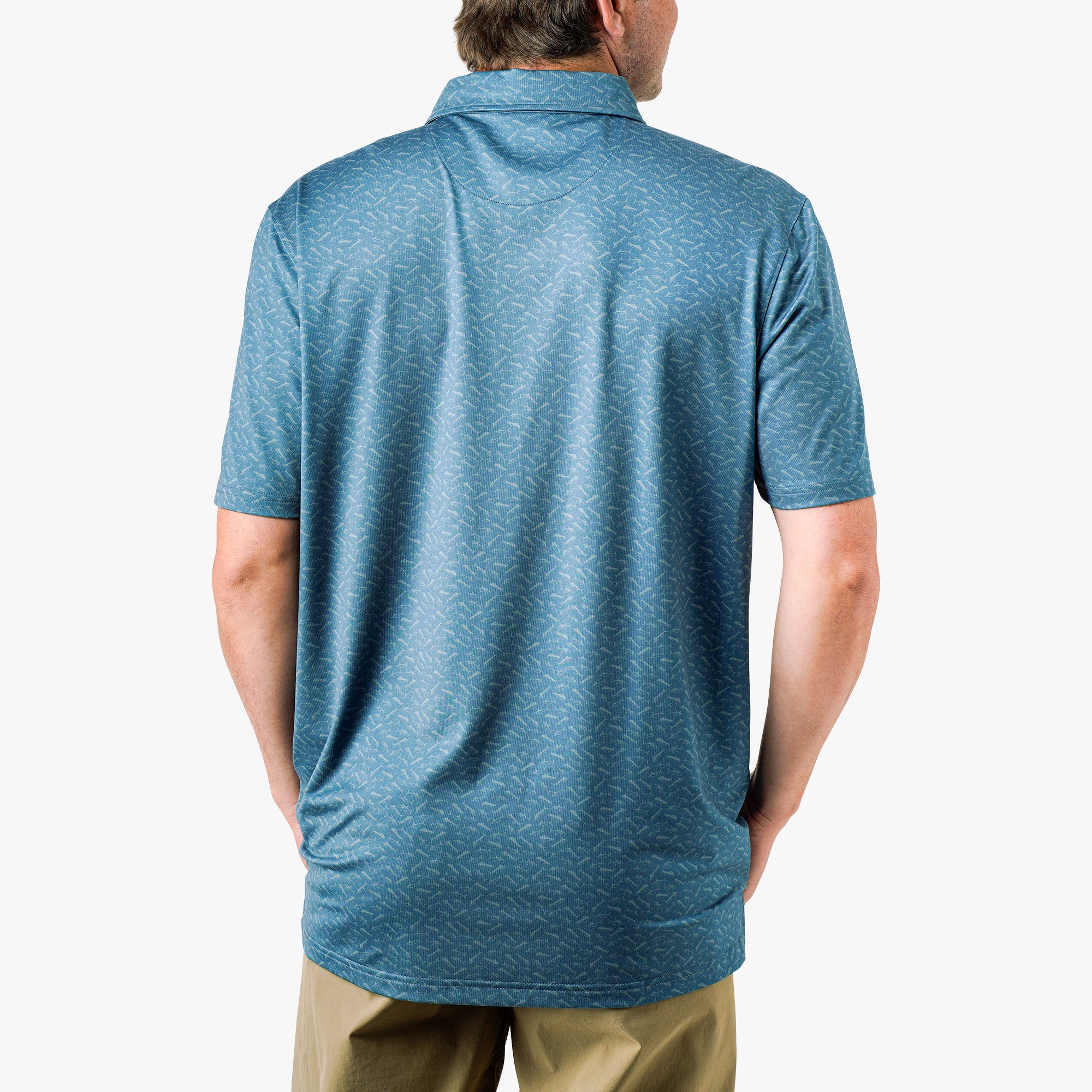 Cypress Printed Performance Polo Shirt - Image 5